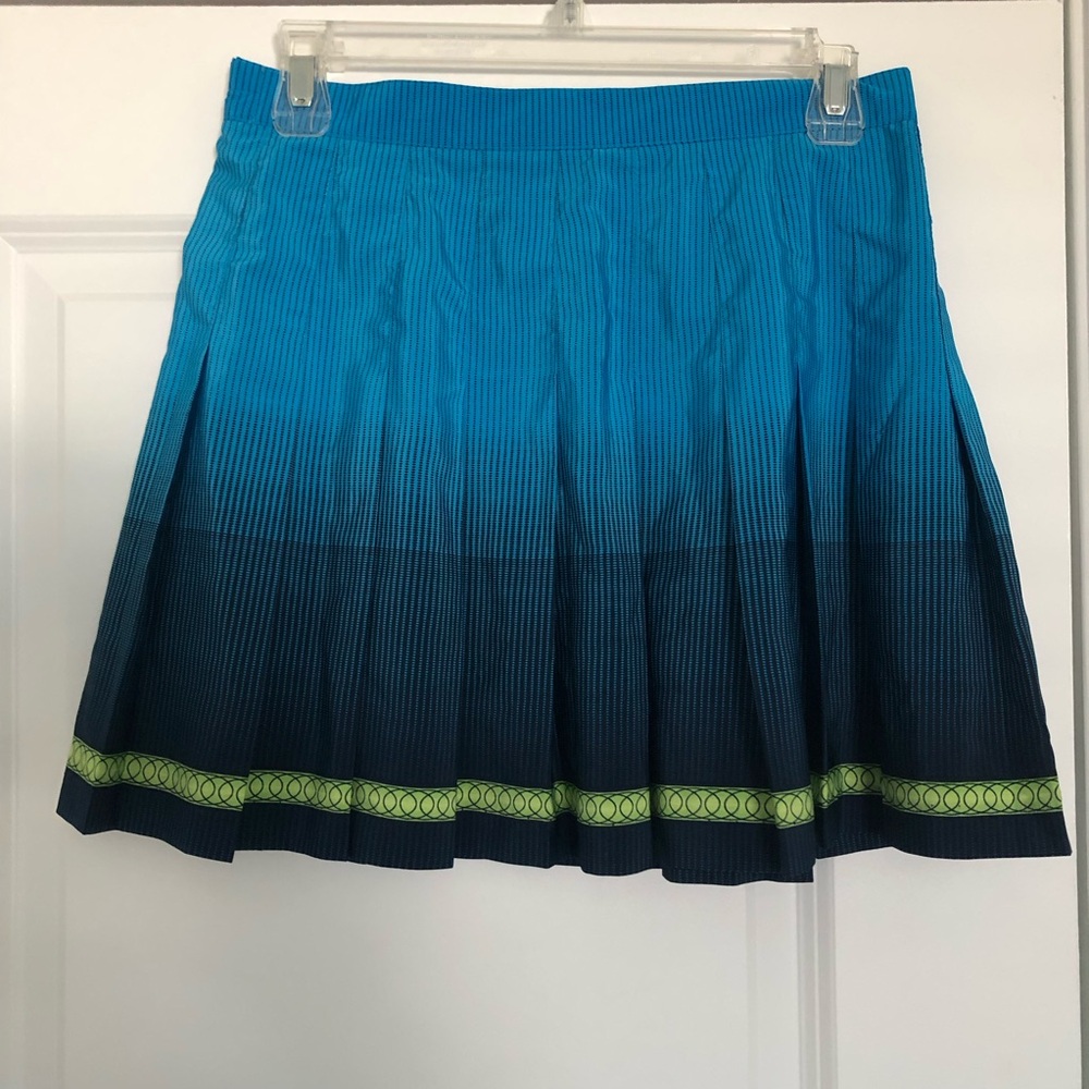 Tail Pleated Turquoise and Blue Tennis Skirt